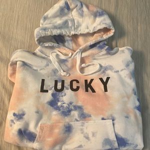 Lucky brand tie-dye hoodie